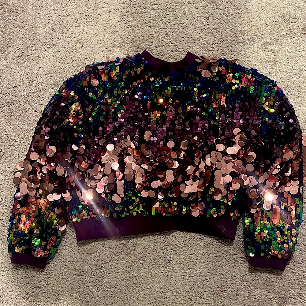 Purple Sequin Top